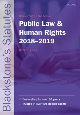 Lee |  Blackstone's Statutes on Public Law & Human Rights 2018-2019 | Buch |  Sack Fachmedien