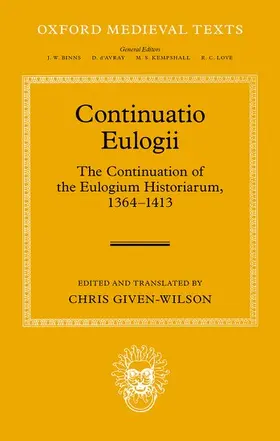 Given-Wilson |  Continuatio Eulogii | Buch |  Sack Fachmedien