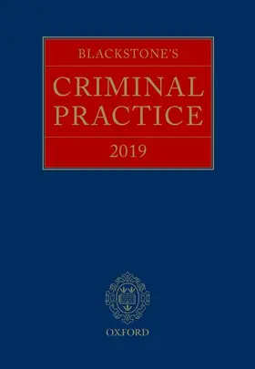 Ormerod Qc / Ormerod QC / Perry QC |  Blackstone's Criminal Practice 2019 | Buch |  Sack Fachmedien