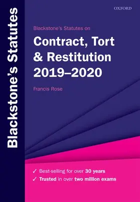 ROSE / Rose |  Blackstone's Statutes on Contract, Tort & Restitution 2019-2020 | Buch |  Sack Fachmedien