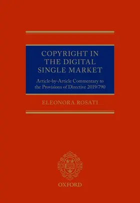 Rosati |  Copyright in the Digital Single Market | Buch |  Sack Fachmedien