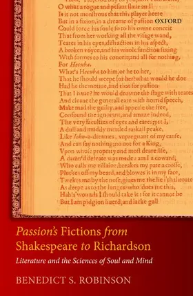 Robinson |  Passion's Fictions from Shakespeare to Richardson | Buch |  Sack Fachmedien