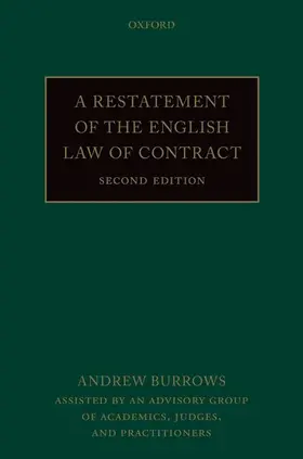 Burrows |  A Restatement of the English Law of Contract | Buch |  Sack Fachmedien