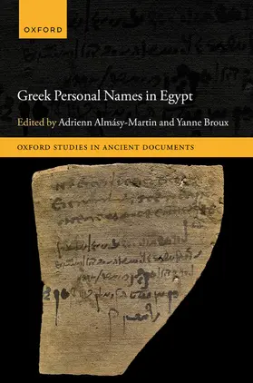 Almásy-Martin / Broux |  Greek Personal Names in Egypt | Buch |  Sack Fachmedien