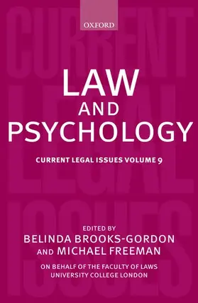 Brooks-Gordon / Freeman |  LAW & PSYCHOLOGY CLI VOL9 CLI | Buch |  Sack Fachmedien