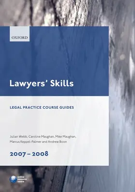 Webb / Maughan / Keppel-Palmer |  Lawyers' Skills 2007-2008 | Buch |  Sack Fachmedien
