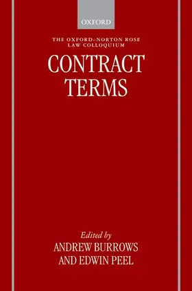 Peel / Burrows |  Contract Terms | Buch |  Sack Fachmedien