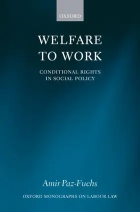Paz-Fuchs |  Welfare to Work | Buch |  Sack Fachmedien