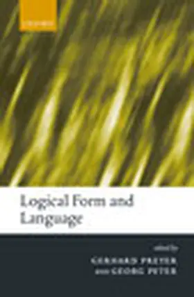 Preyer / Peter |  Logical Form and Language | Buch |  Sack Fachmedien