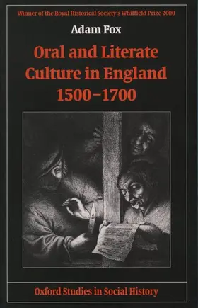 Fox |  Oral and Literate Culture in England, 1500-1700 | Buch |  Sack Fachmedien