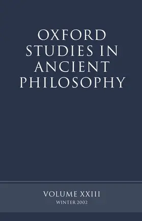 Sedley |  Oxford Studies in Ancient Philosophy volume XXIII | Buch |  Sack Fachmedien