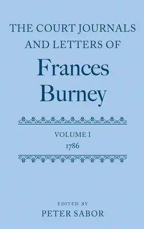 Sabor |  COURT JNLS BURNEY V1 1786 CJLB C | Buch |  Sack Fachmedien