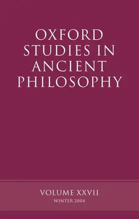 Sedley |  Oxford Studies in Ancient Philosophy | Buch |  Sack Fachmedien