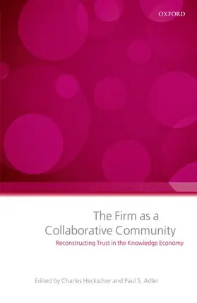 Heckscher / Adler |  The Firm as a Collaborative Community | Buch |  Sack Fachmedien
