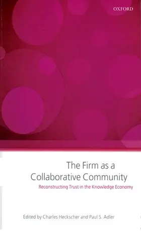 Heckscher / Adler |  The Firm as a Collaborative Community | Buch |  Sack Fachmedien
