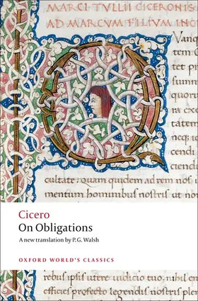 Cicero / Walsh |  On Obligations | Buch |  Sack Fachmedien