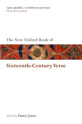 Jones |  The New Oxford Book of Sixteenth-Century Verse | Buch |  Sack Fachmedien