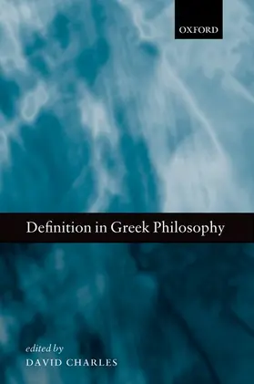 Charles |  Definition in Greek Philosophy | Buch |  Sack Fachmedien