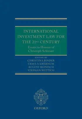 Al / Binder / Kriebaum |  INTERNAT INVEST LAW FOR 21ST CENT C | Buch |  Sack Fachmedien