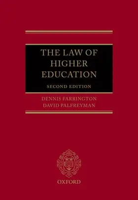 Farrington / Palfreyman |  The Law of Higher Education | Buch |  Sack Fachmedien