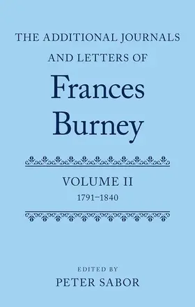 Sabor |  Additional Journals and Letters of Frances Burney | Buch |  Sack Fachmedien