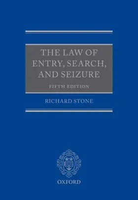 Stone |  LAW OF ENTRY SEARCH & SEIZURE 5E C | Buch |  Sack Fachmedien