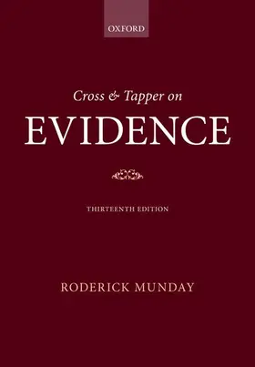 Munday |  Cross & Tapper on Evidence | Buch |  Sack Fachmedien
