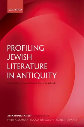 Samely |  Profiling Jewish Literature in Antiquity | Buch |  Sack Fachmedien