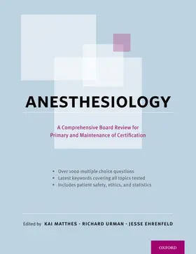 Matthes / Urman / Ehrenfeld |  Anesthesiology | Buch |  Sack Fachmedien