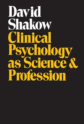 Pennock / Shakow |  Clinical Psychology as Science and Profession | Buch |  Sack Fachmedien