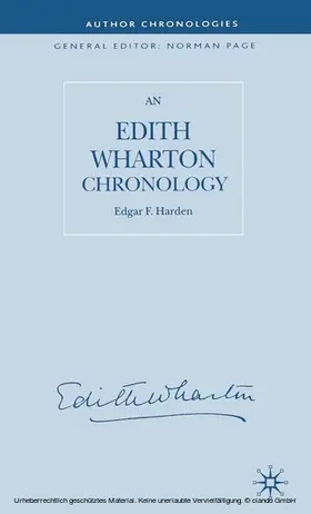 Harden |  An Edith Wharton Chronology | eBook | Sack Fachmedien
