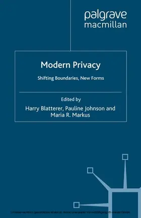 Blatterer / Johnson / Markus |  Modern Privacy | eBook | Sack Fachmedien