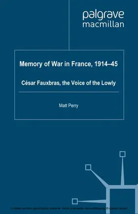 Perry |  Memory of War in France, 1914-45 | eBook | Sack Fachmedien