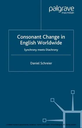 Schreier |  Consonant Change in English Worldwide | eBook | Sack Fachmedien