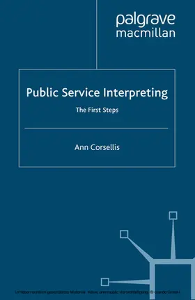 Corsellis |  Public Service Interpreting | eBook | Sack Fachmedien