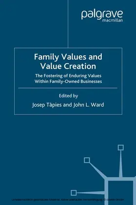 Tàpies / Ward |  Family Values and Value Creation | eBook | Sack Fachmedien