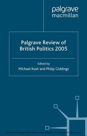 Rush / Giddings |  The Palgrave Review of British Politics 2005 | eBook | Sack Fachmedien