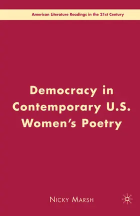 Marsh |  Democracy in Contemporary U.S. Women's Poetry | eBook | Sack Fachmedien