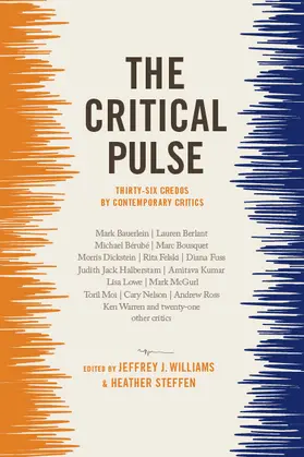 Williams / Steffen |  The Critical Pulse - Thirty-Six Credos by Contemporary Critics | Buch |  Sack Fachmedien