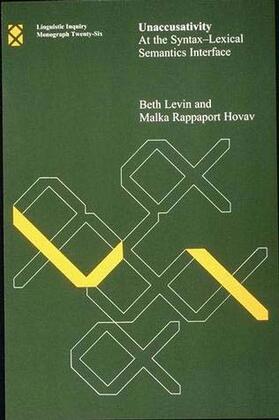 Levin / Hovav |  Unaccusativity | Buch |  Sack Fachmedien