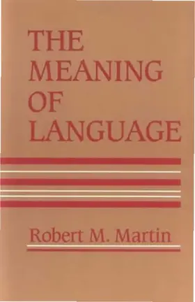 Martin |  The Meaning Of Language | Buch |  Sack Fachmedien
