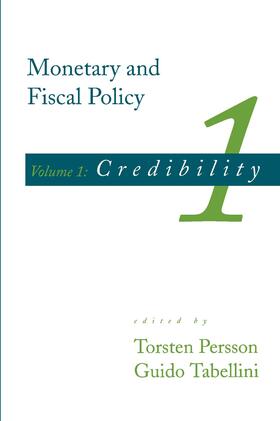 Persson / Tabellini |  Monetary and Fiscal Policy, Volume 1 | Buch |  Sack Fachmedien