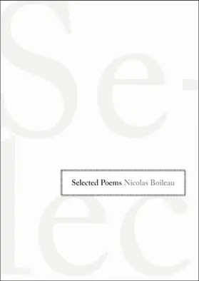 Boileau |  Selected Poems | eBook | Sack Fachmedien