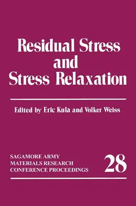 Kula |  Residual Stress and Stress Relaxation | Buch |  Sack Fachmedien