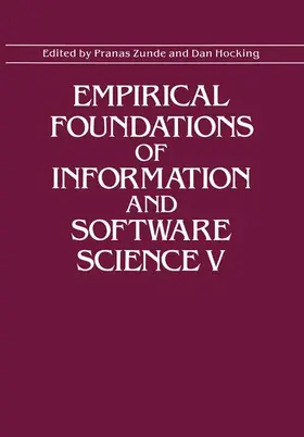 Zunde / Hocking |  Empirical Foundations of Information and Software Science V | Buch |  Sack Fachmedien