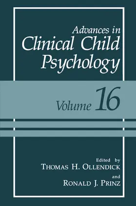 Prinz / Ollendick |  Advances in Clinical Child Psychology | Buch |  Sack Fachmedien