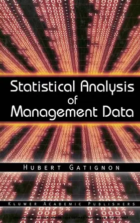 Gatignon / INSEAD / Fontainebleau |  Statistical Analysis of Management Data | eBook | Sack Fachmedien