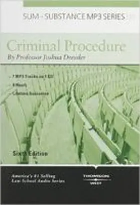 Dressler |  Sum and Substance Audio on Criminal Procedure | Sonstiges |  Sack Fachmedien