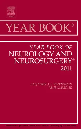 Rabinstein MD / Rabinstein / Klimo Jr. USAF |  Year Book of Neurology and Neurosurgery | eBook | Sack Fachmedien
