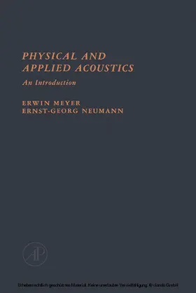 Meyer |  Physical and Applied Acoustics | eBook | Sack Fachmedien